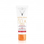 Хидратиращ слънцезащитен крем за лице против бръчки, 50 мл, Ideal Soleil SPF50 Vichy