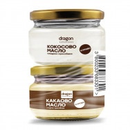Кoкocoвo мacлo студено пресовано, 100% органично 100 мл. + Какаoвo мacлo студено пресовано, 100% органично 100 мл., Dragon Superfoods