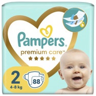 Pampers Premium Care JP №2 Бебешките еднократни пелени 4-8кг Х 88 броя