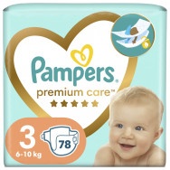 Pampers Premium Care JP №3 Бебешките еднократни пелени, миди х 78 броя