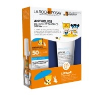 La Roche-Posay Anthelios Dermo-Pediatrics SPF50+ Слънцезащитно мляко за бебета, 50 мл + Lipikar Syndet AP+ Измиващ крем против раздразнения и сърбеж, 100 мл.