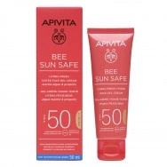 Слънцезащитен хидратиращ и освежаващ тониран гел-крем за лице, 50 мл. Apivita Bee Sun Safe SPF50