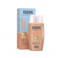 Слънцезащитен тониран флуид за лице с ултра лека текстура, 50мл, ISDIN Fotoprotector Fusion Water Color Medium SPF50