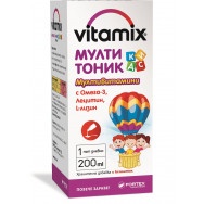 Vitamix Мулти Тоник Кидс - Мултивиамини с Омега-3, Лецитин и L-лизин, сироп 200мл., Fortex