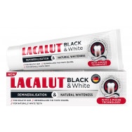 Реминализираща и избелваща паста за зъби с активен въглен, 75 мл., Lacalut Black & White