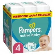 Пелени за деца от 9-15 кг. х 180 броя, Pampers Active Baby Monthly Pack №4