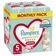 Пелени-Гащички от 12-17 кг. х 102 броя, Pampers Pants Premium care Monthly Pack №5