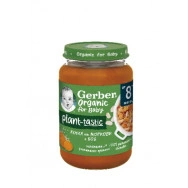 Яхния с моркови и боб, за бебета от 8 месец, 190г. Gerber Organic Plant-tastic