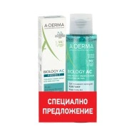 A-Derma Biology-AC Perfect Флуид за лице срещу несъвършенства 40 мл. + Biology-AC Почистващ пенещ се гел 100 мл.