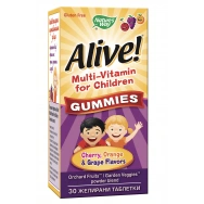 Alive Mултивитамини за деца, желирани таблетки х 30, Nature's way