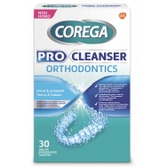 Corega Pro Cleanser Orthodontis таблетки за почистване на ортодонтски апаратчета и шини х 30 броя