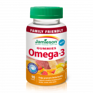 Омега-3 с вкус на портокал, лимон и горски плодове, жeлирани дражета х 90, Jamieson