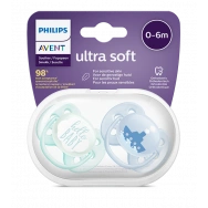 Avent Ultra Soft Ортодонтични залъгалки лодка, за бебета от 0-6 месеца, х 2 броя, Philips