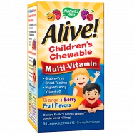 Alive (Алайв) Мултивитамини за деца, 30 дъвчащи таблетки, Nature's way