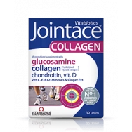 Джойнтейс (Jointace) Колаген за стави и хрущяли, витамини D, Е, C, B12, 30 таблетки, Vitabiotics