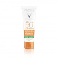 Коригиращ и матиращ слънцезащитен крем за лице при несъвършенства, 50 мл,Capital Soleil SPF50+ Vichy