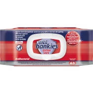 Hankies Extra Safe антибактериални влажни кърпи х 63 броя