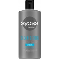 Syoss Men Clean & Cool шампоан за коса за мъже за чистота и свежест 440мл 