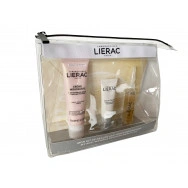 Lierac Cica-Filler продукти за път: Почистваща крем-пяна 30мл, Крем за суха кожа 10мл и Противостареещ серум 10мл
