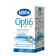 Lactoflor Опти 6 Пробиотик + Фибри за баланс на чревна микрофлора, имунитет, 30 капсули