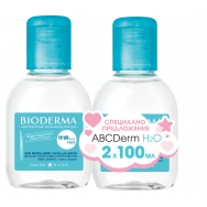 Bioderma ABCDerm H2O мицеларна почистваща вода за бебета 100мл x 2