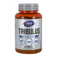 Трибулус 1000мг за мъжка сила, издръжливост и потентност, 90 таблетки, Now foods