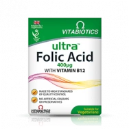 Фолиева киселина + Витамин B12, 60 таблетки, Vitabiotics