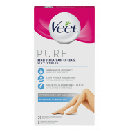 Veet Pure депилиращи восъчни ленти за тяло и крака при чувствителна кожа х 20 броя