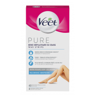 Veet Pure депилиращи восъчни ленти за тяло и крака при чувствителна кожа х 40 броя
