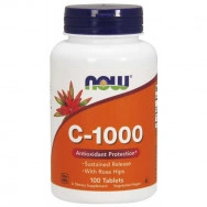 Витамин C-1000 Антиоксидант, с шипка, 100 таблетки, Now foods