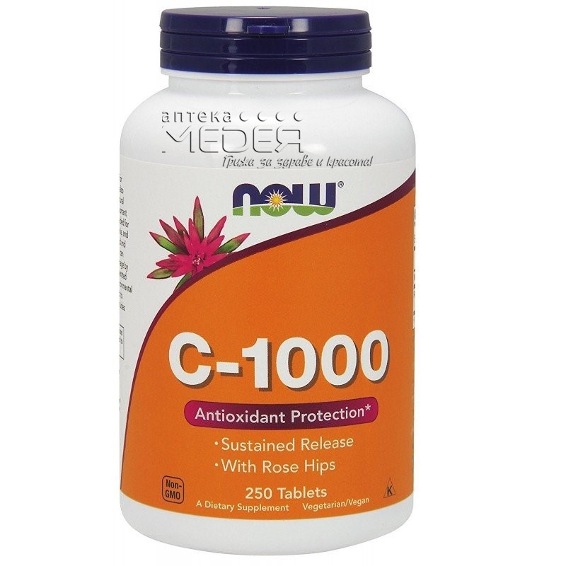 Vitamin C 1000 Sr Antioksidant S Shipki 250 Tabletki Now Foods Apteki Medeya